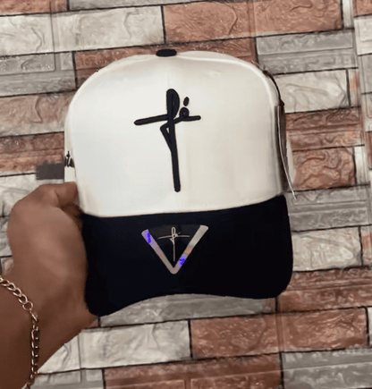 Fé Cross Embroidered Flat Bill Snapback
