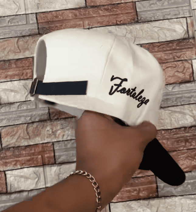 Fé Cross Embroidered Flat Bill Snapback