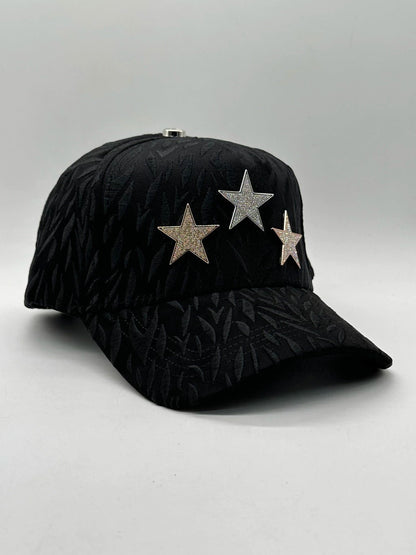 Crystal Star Embellished Jacquard Baseball Cap