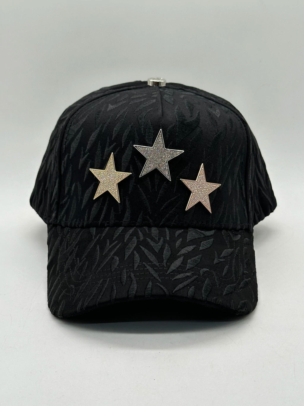 Crystal Star Embellished Jacquard Baseball Cap