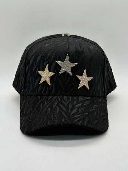 Crystal Star Embellished Jacquard Baseball Cap