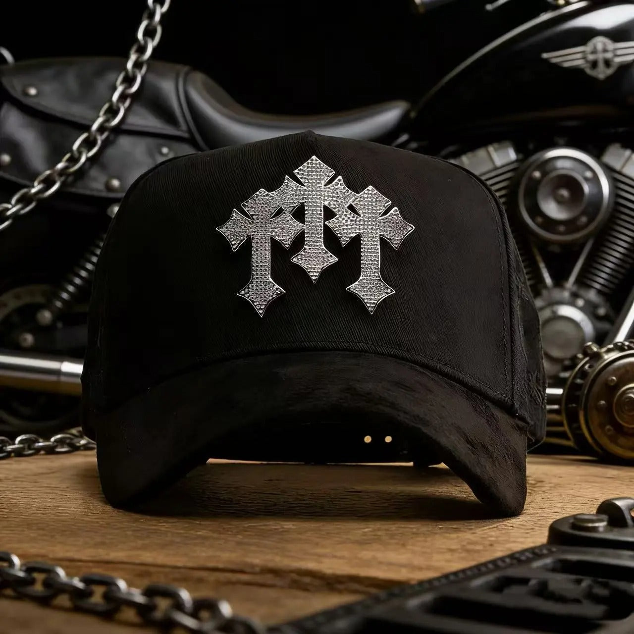 Triple Cross Rhinestone Snapback