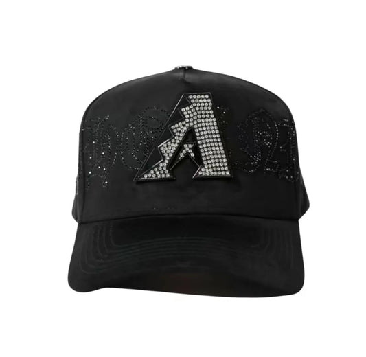 Gothic A Logo Rhinestone Trucker Hat
