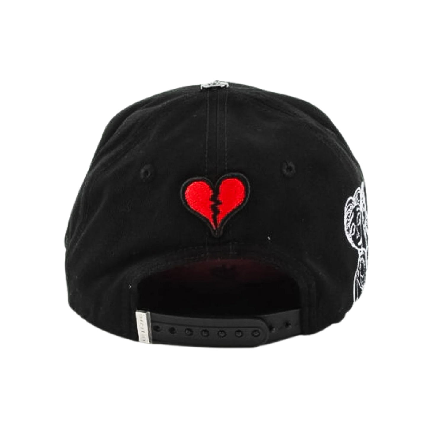 Premium Gothic Broken Heart Cross Embroidered Cap
