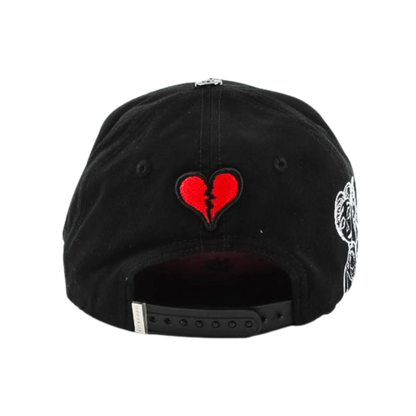 Premium Gothic Broken Heart Cross Embroidered Cap
