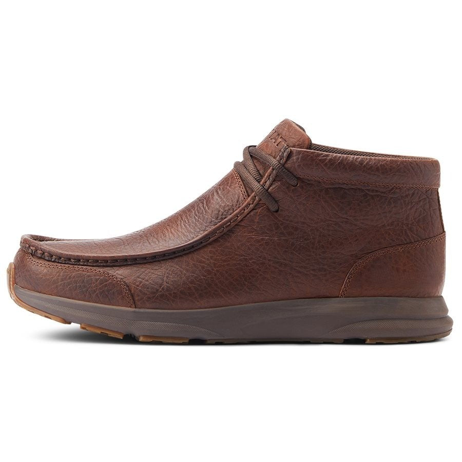 Distressed Leather Moc Toe Hybrid Chukka Boots