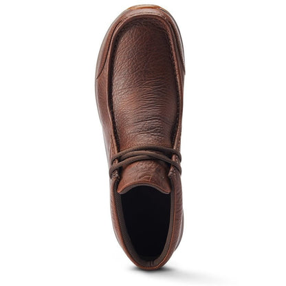 Distressed Leather Moc Toe Hybrid Chukka Boots
