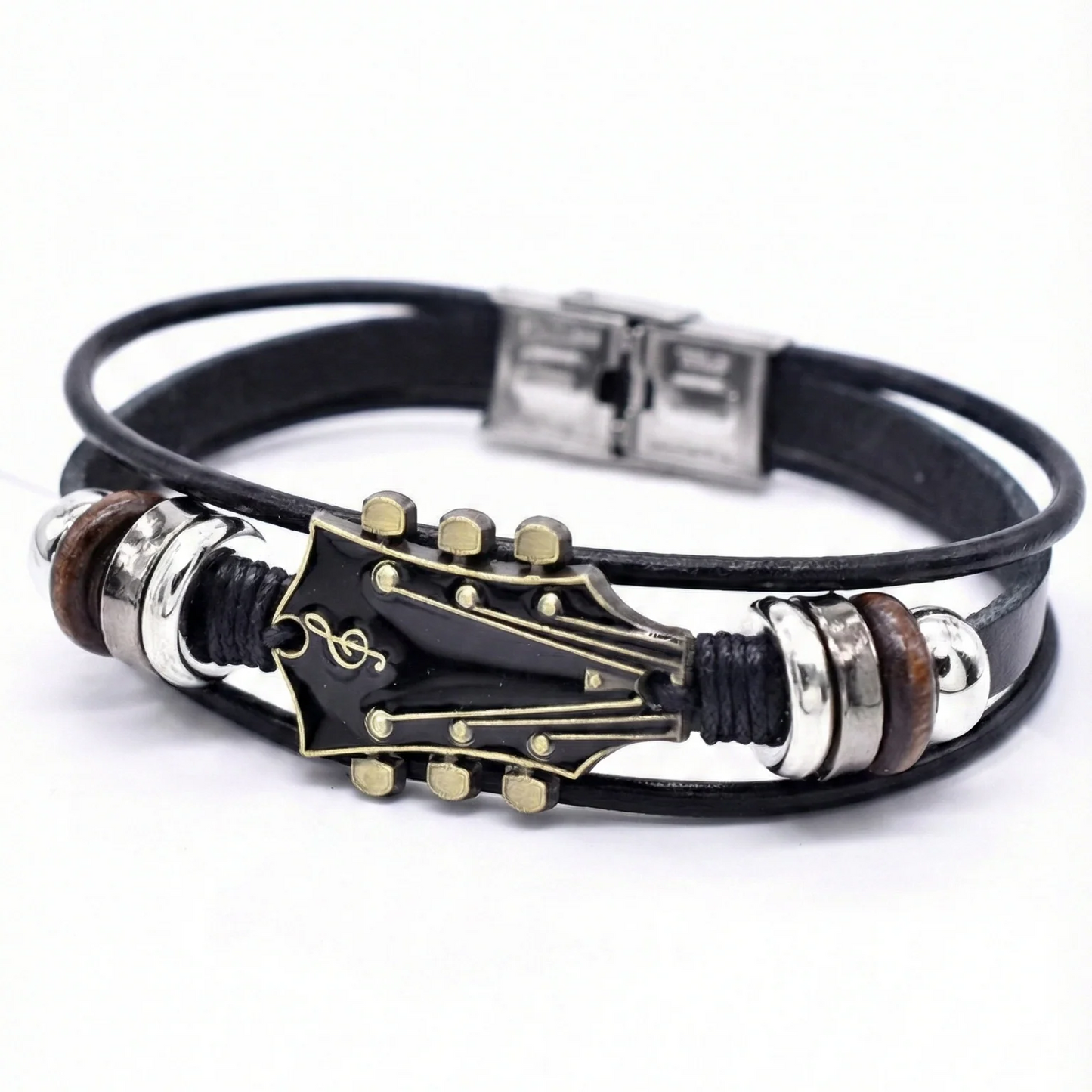 Braided Leather Guitar Bracelet
