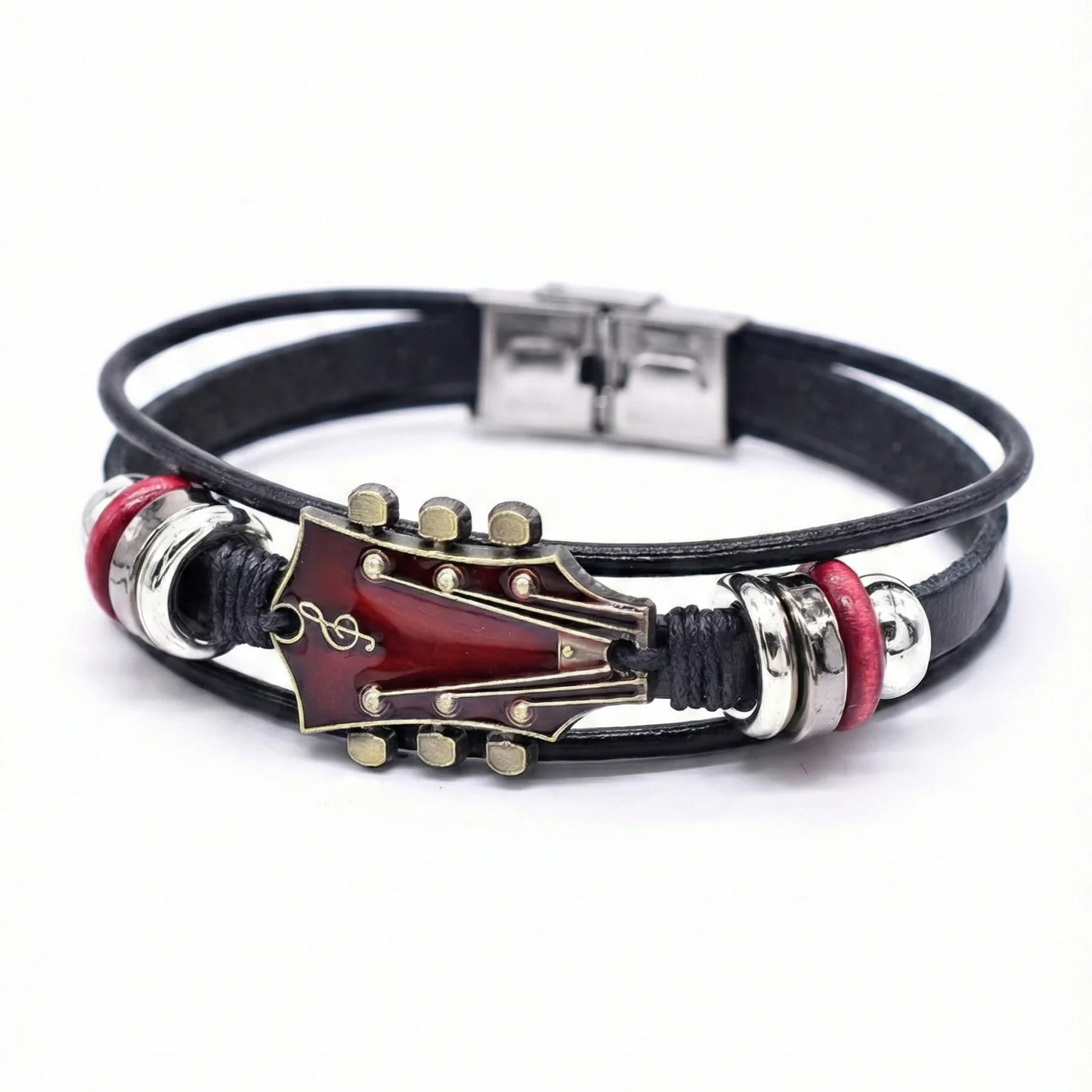 Braided Leather Guitar Bracelet