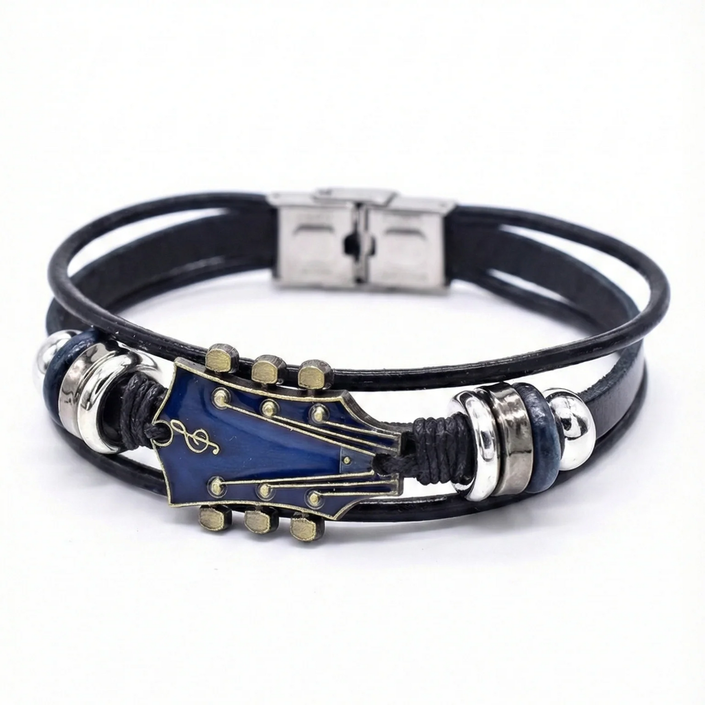 Braided Leather Guitar Bracelet