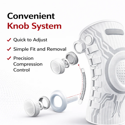 Adjustable Knob Compression Knee Brace with Stabilizers