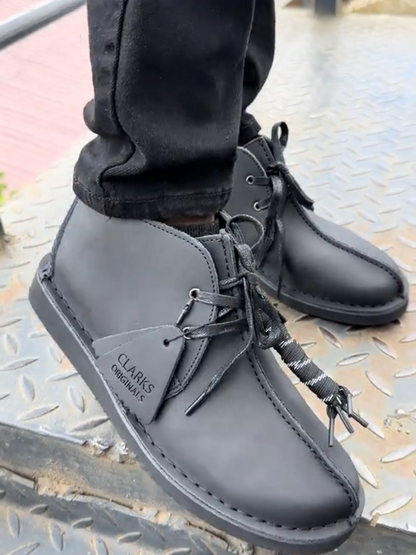 Clarks Originals Black Leather Boots