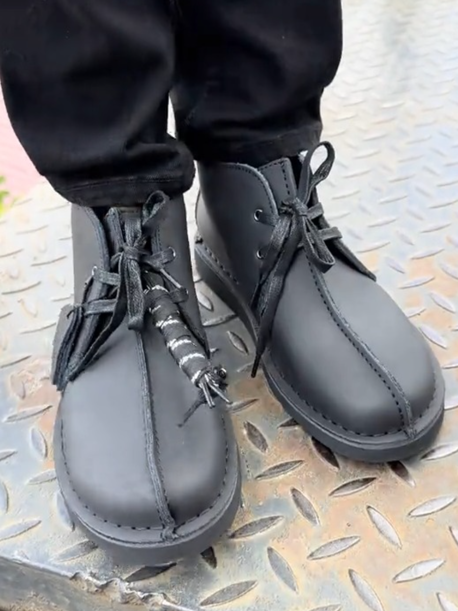 Clarks Originals Black Leather Boots