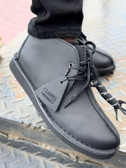 Clarks Originals Black Leather Boots