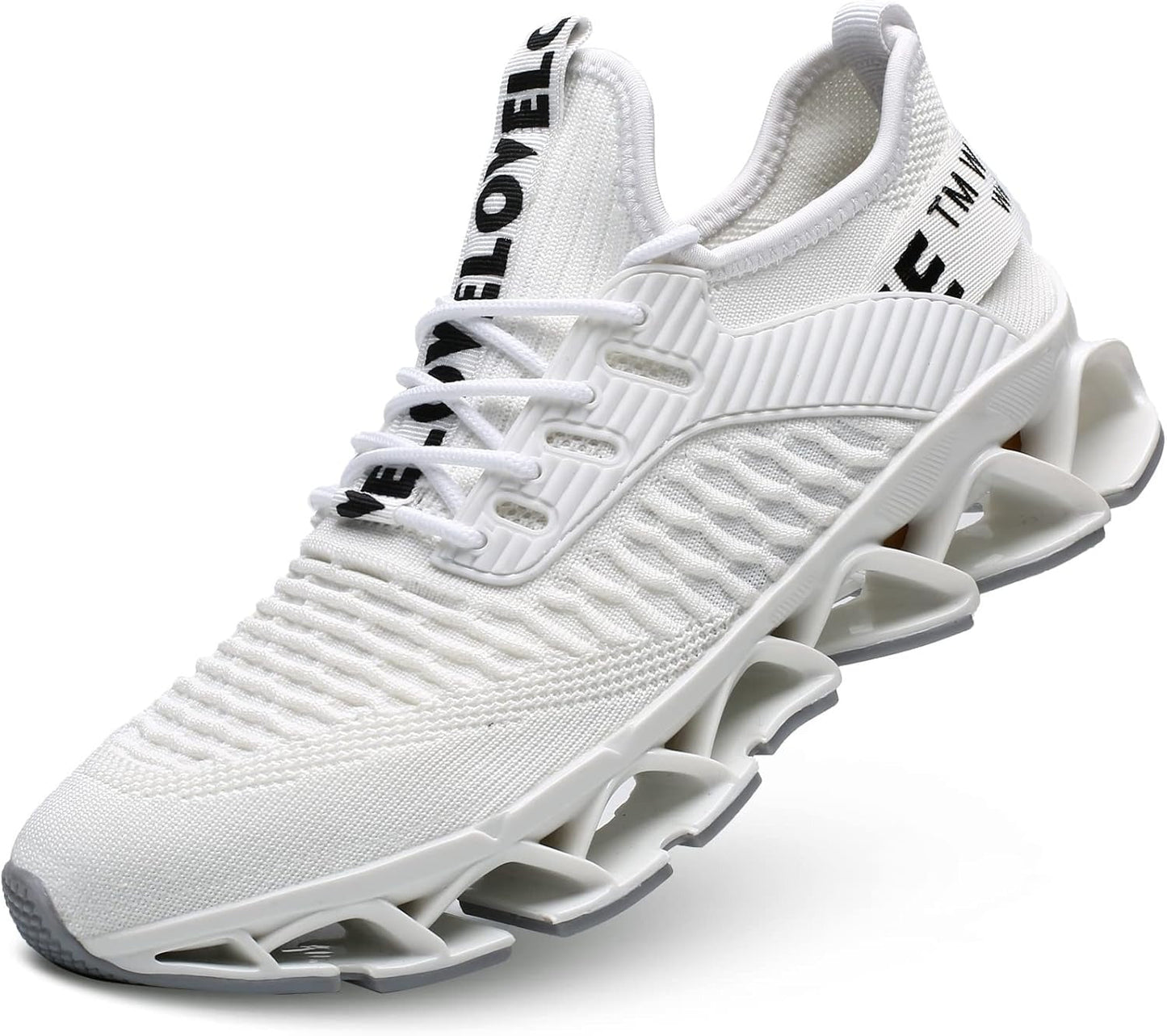 Men's Blade Sole Knit Running Athletic Sneakers