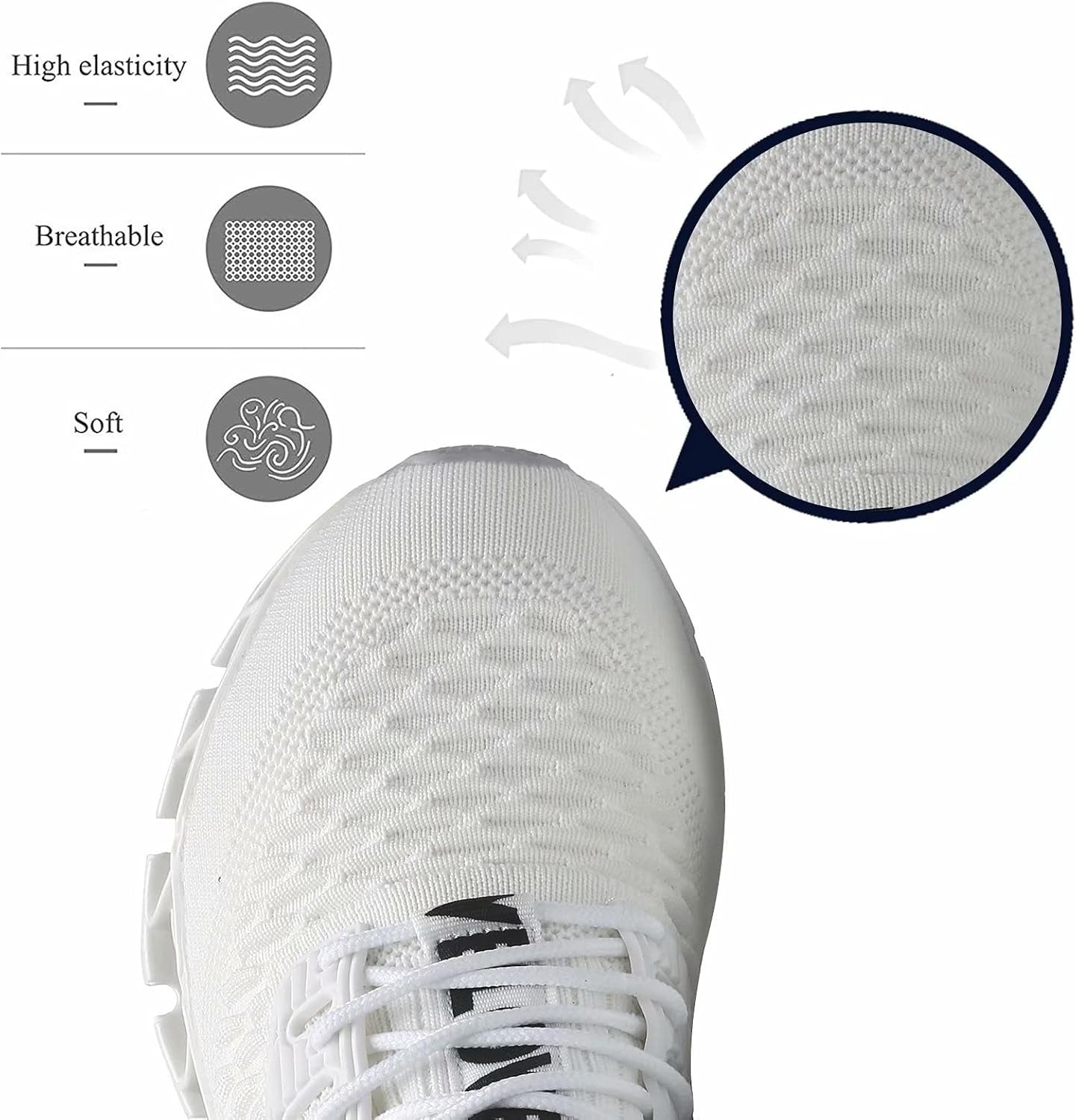 Men's Blade Sole Knit Running Athletic Sneakers