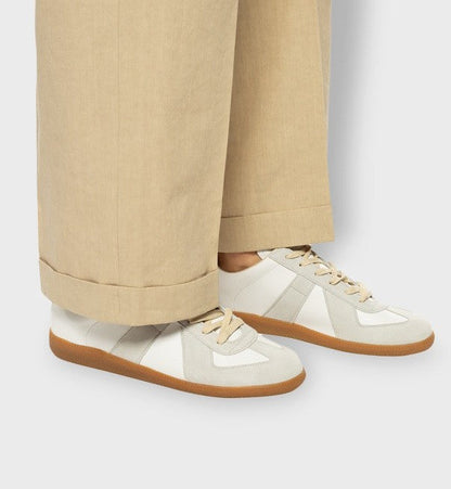 Classic Leather & Suede German Army Trainer Sneakers