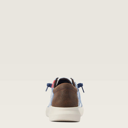 Hawaiian Flower Lightweight Lace-Up Moc Sneakers
