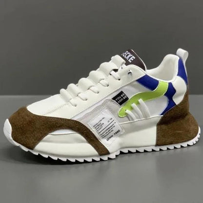 Retro Mixed Panel Suede & Mesh Casual Sneakers
