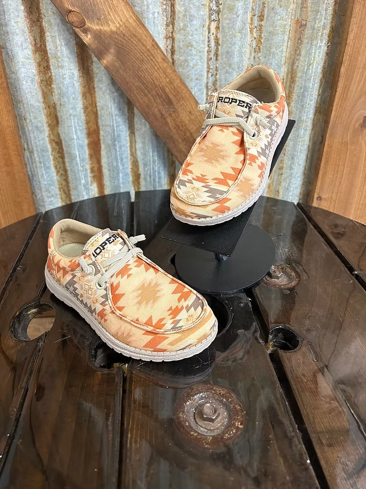 Premium Roper Style Tribal Pattern Comfort Moc Shoes