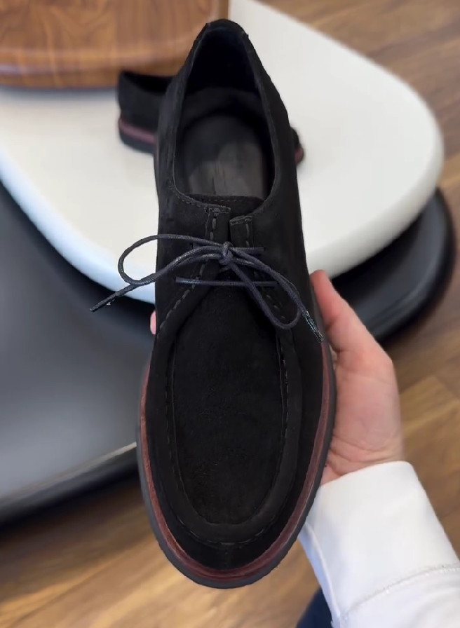 Vintage Suede Contrast Sole Casual Dress Shoes