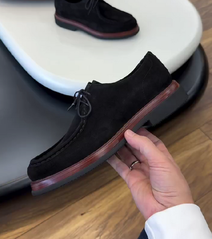 Vintage Suede Contrast Sole Casual Dress Shoes