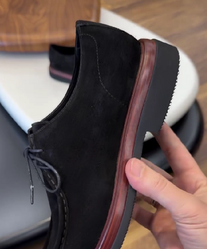 Vintage Suede Contrast Sole Casual Dress Shoes
