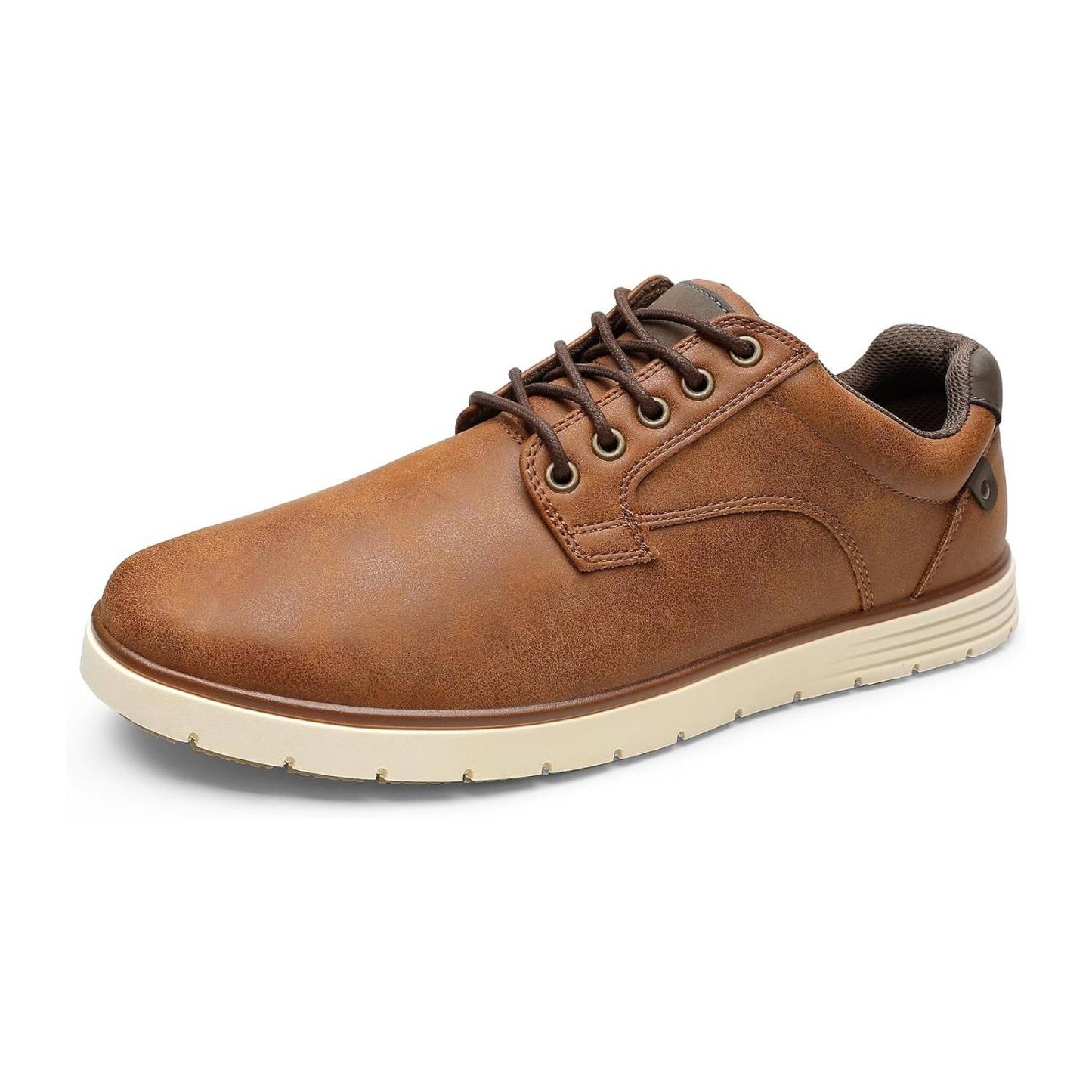 Vintage Washed Leather Hand-Stitched Oxford Shoes