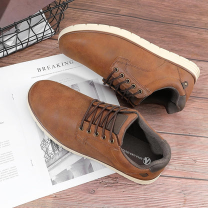 Vintage Washed Leather Hand-Stitched Oxford Shoes