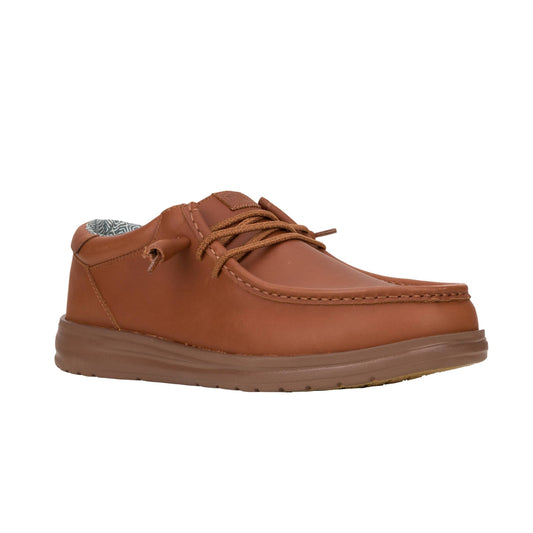 Vintage Tan Leather Minimalist Artisan Crafted Comfort Moc Shoes