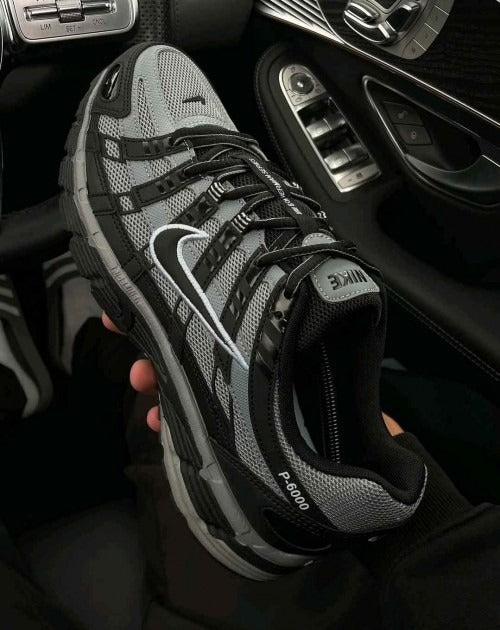 Retro Mesh Leather Mixed Panel Chunky Sneakers