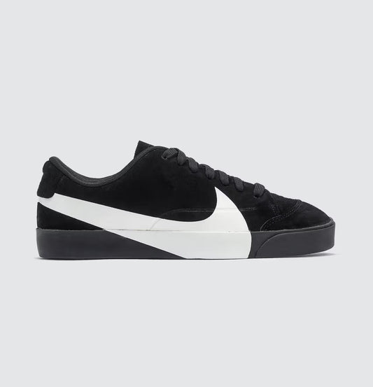 Black Suede Low-Top Skate Sneakers