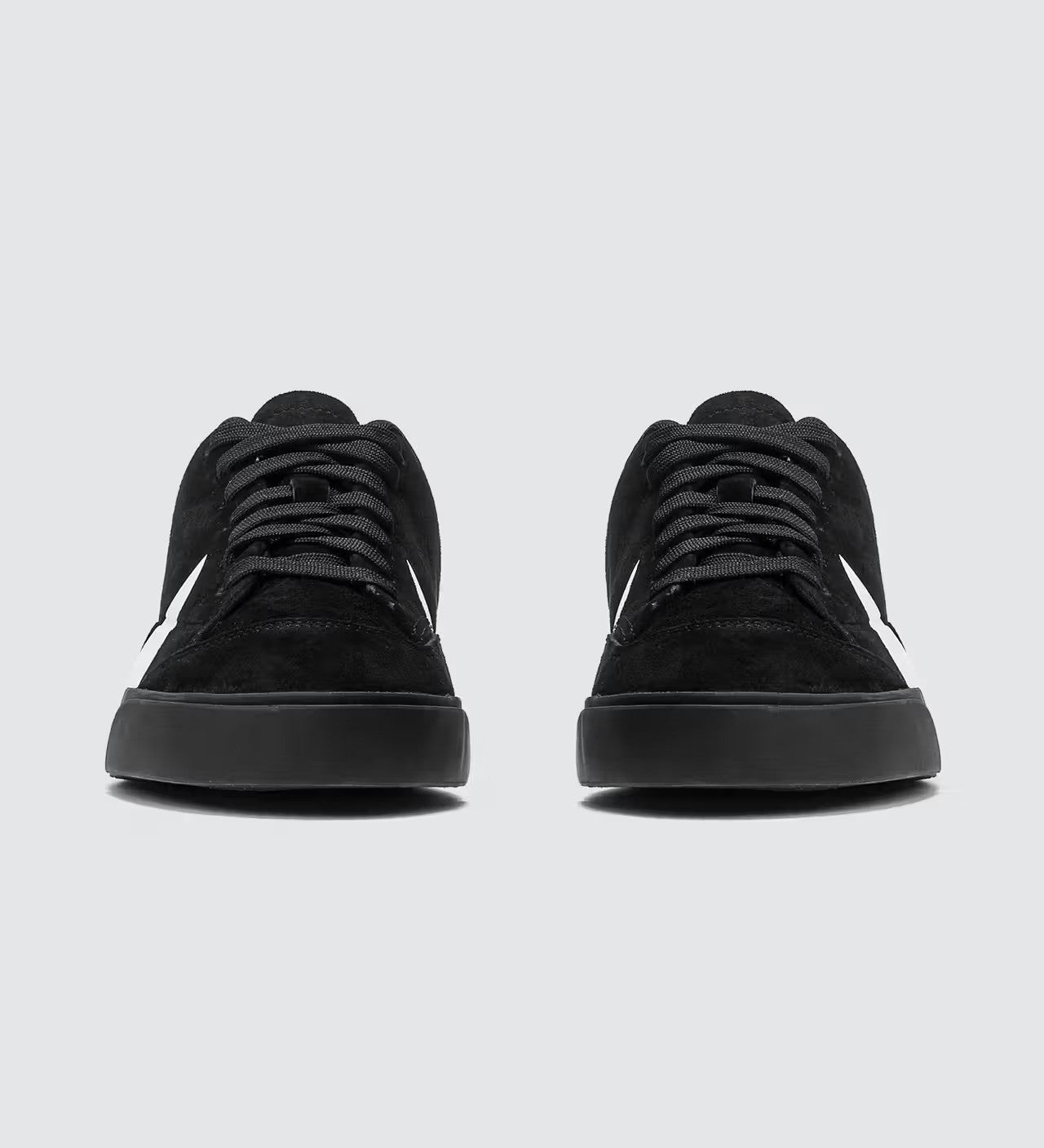 Black Suede Low-Top Skate Sneakers
