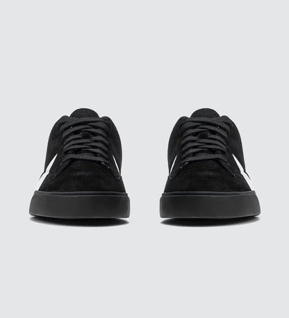 Black Suede Low-Top Skate Sneakers