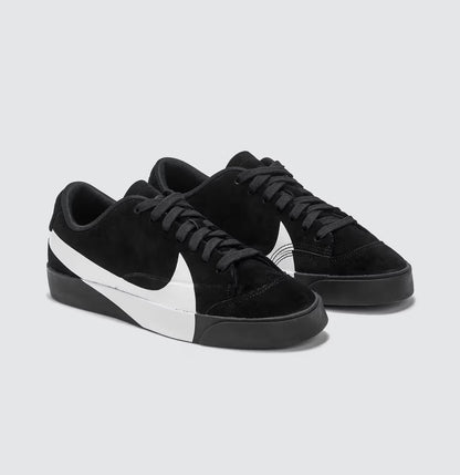 Black Suede Low-Top Skate Sneakers
