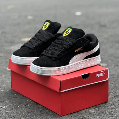 Black Suede Ferrari Sneakers