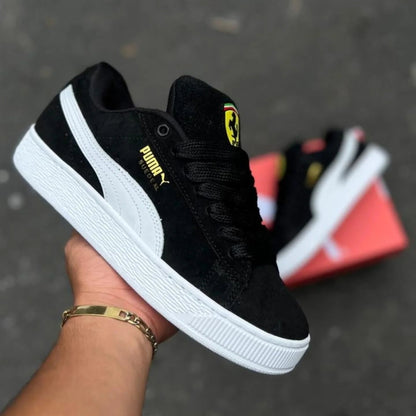 Black Suede Ferrari Sneakers