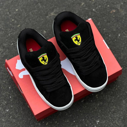 Black Suede Ferrari Sneakers