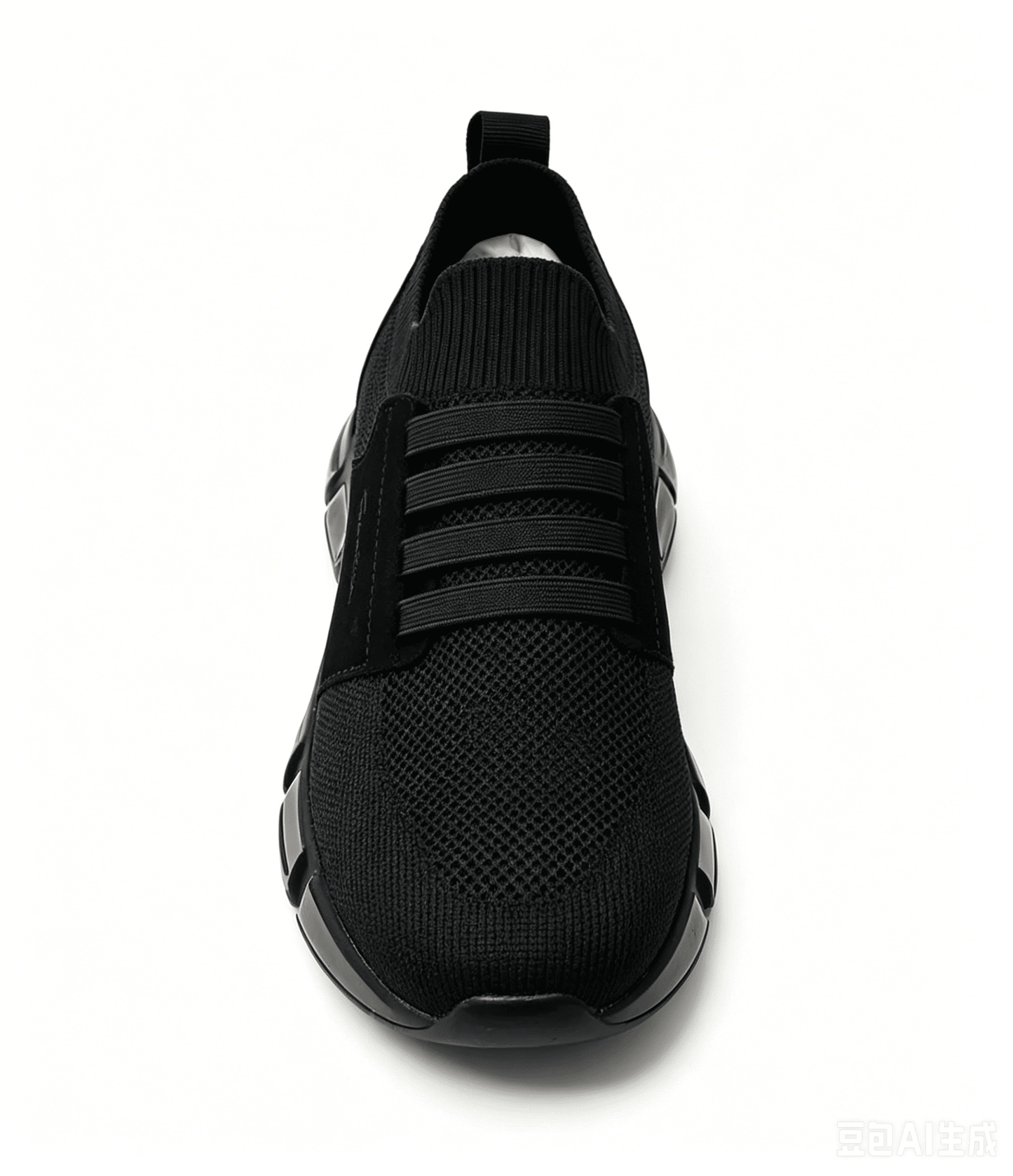 Mixed-Media Knit Air Cushion Sneakers