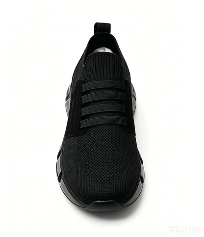Mixed-Media Knit Air Cushion Sneakers