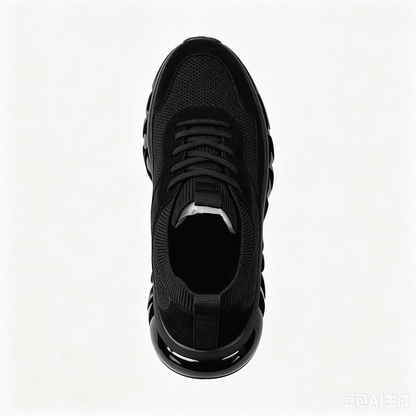 Mixed-Media Knit Air Cushion Sneakers