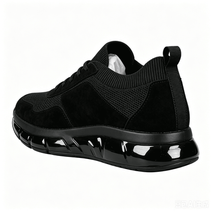 Mixed-Media Knit Air Cushion Sneakers