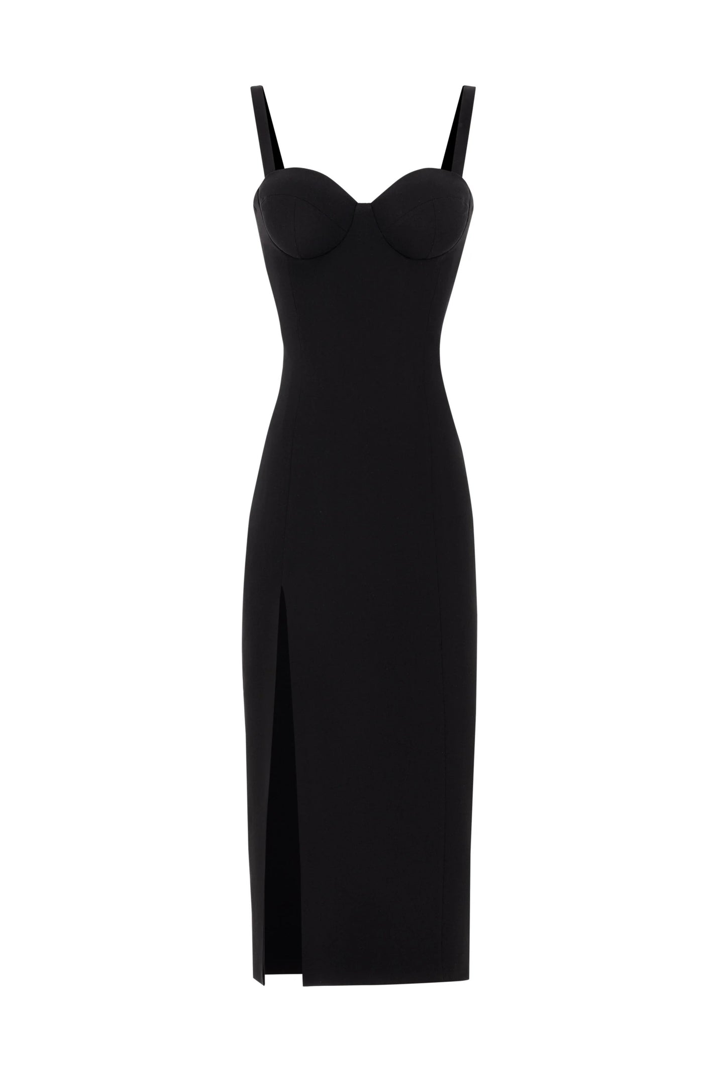 Noir Sweetheart Midi Dress