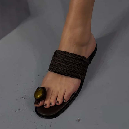 Woven Flat Slippers