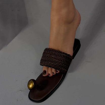 Woven Flat Slippers