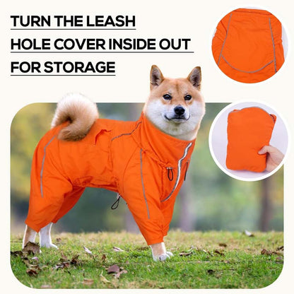 Dog Jacket Windproof Splash-proof Anti-static Warm & Cold-resistant Adjustable Jacket Dogs Rain Coat