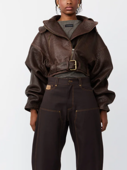 Leather Buckle Coat