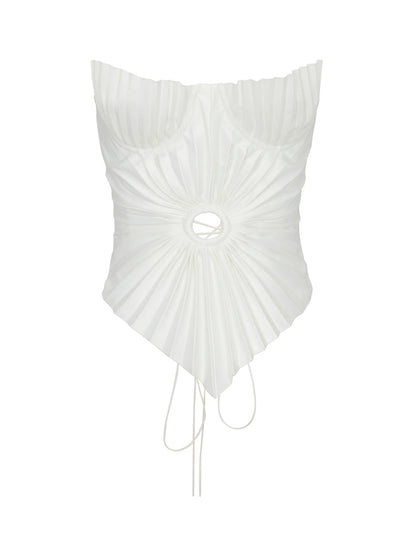 Sexy Pleated Corset Top