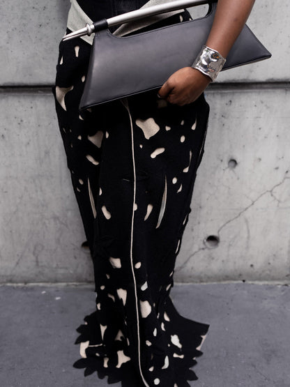 Floral Single-breasted Cutout Coat