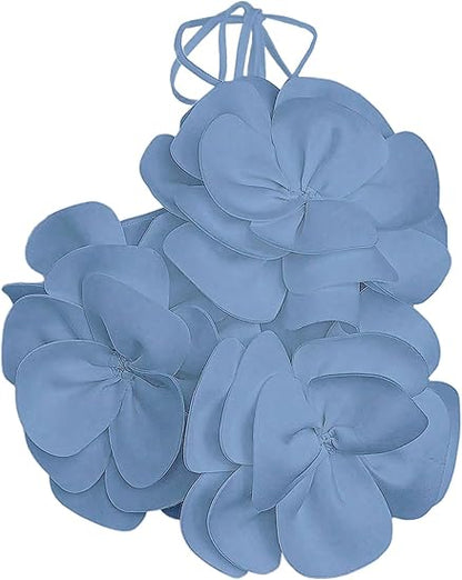 Fab 3D Flower Lace-up Vest